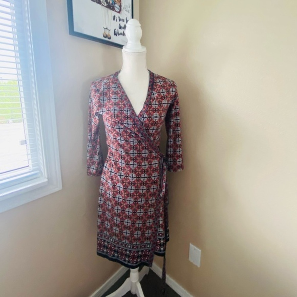Max Studio printed classic wrap dress, Sz. S